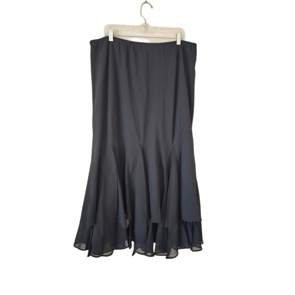 JBS Vintage‎ Black Women's  Maxi Skirt Size  22W Elastic Waist  Gothic
